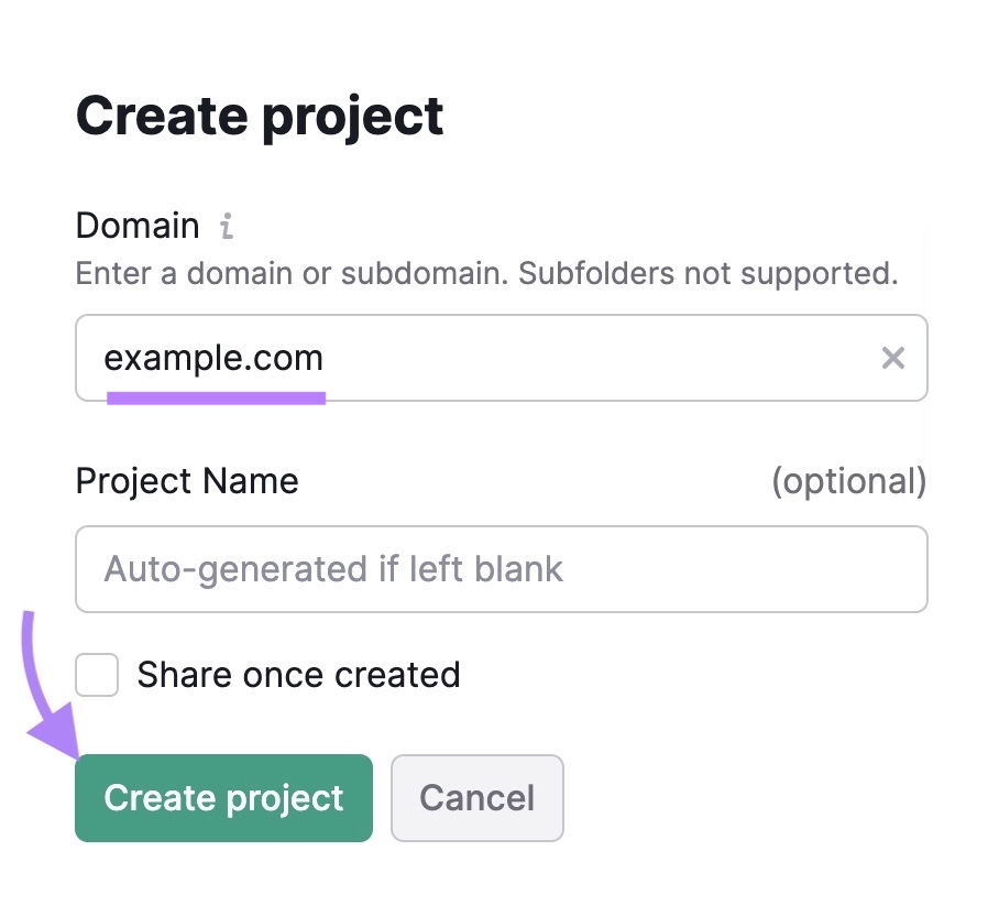 Create project