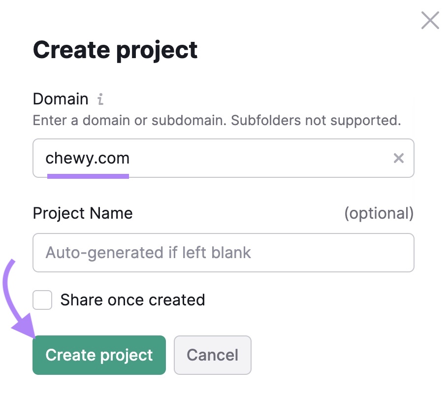 Create project