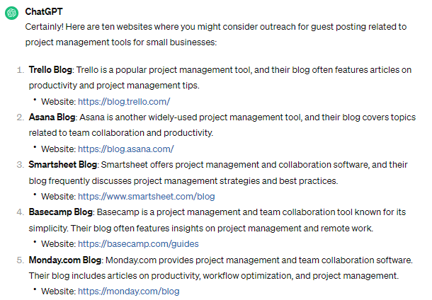 ChatGPT for guest post outreach