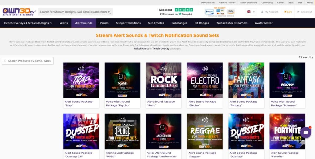 Stream Alert Sounds – Own3D.tv